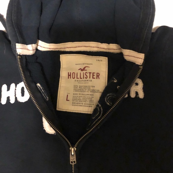 Hollister zip-up hoodie - navy - Large - Picture 2 of 3